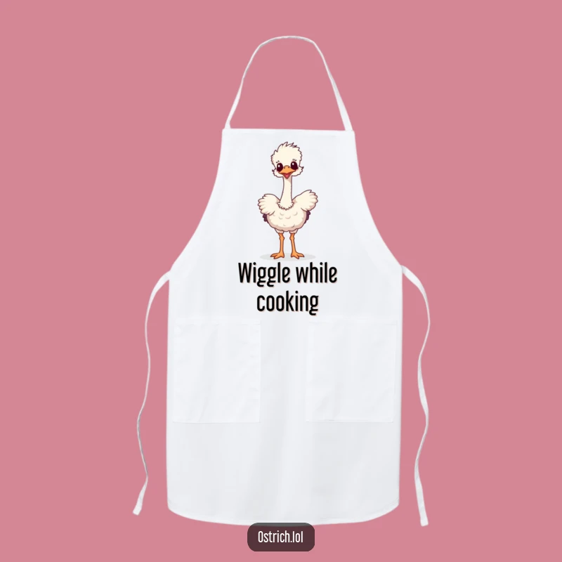 Funny Ostrich Dance Kitchen Apron: Cook with a Smile, Great Gift