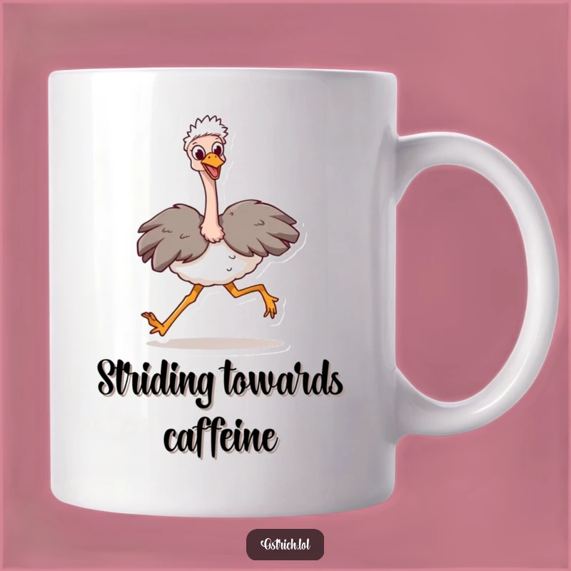 Funny Ostrich Stride Mug: Go Far with This Hilarious Bird