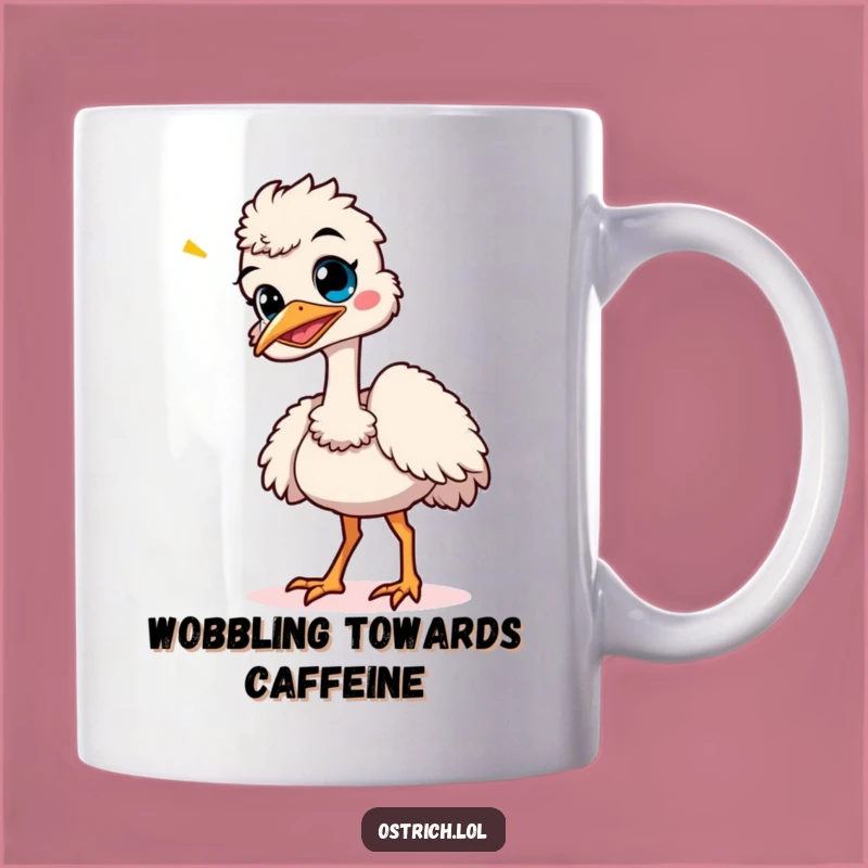 Funny Giggling Ostrich Dance Mug - Hilarious & Joyful Bird Gift