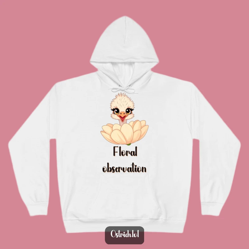 Cozy Funny Ostrich Flower Hoodie: Warmth and Whimsy Guaranteed
