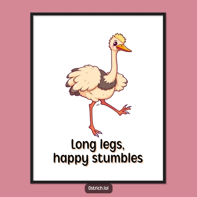 Free Printable Ostrich Wall Art: Comical Downloadable Decor for a Laughing Space