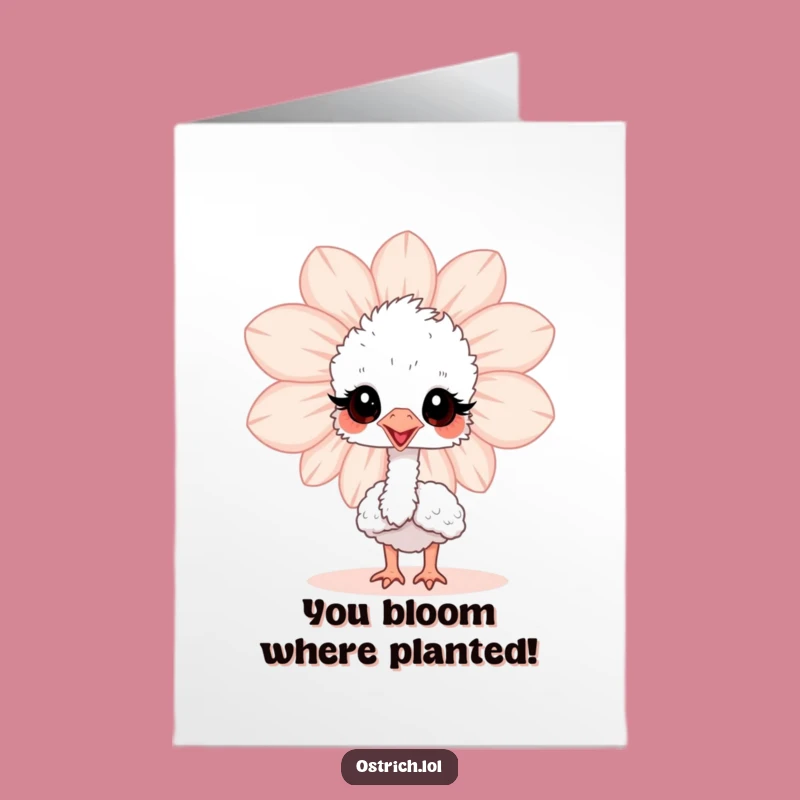 Free Printable Congrats Card: Baby Ostrich Peek, Hilarious DIY Downloadable Gift