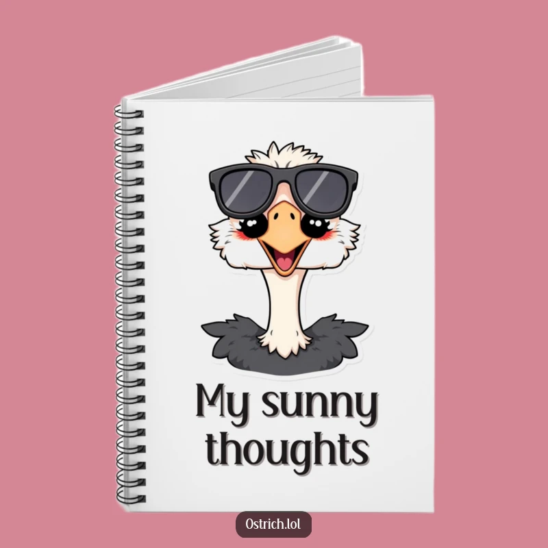 Funny Ostrich Shades Notebook: Hilarious Bird Journal for Your Thoughts