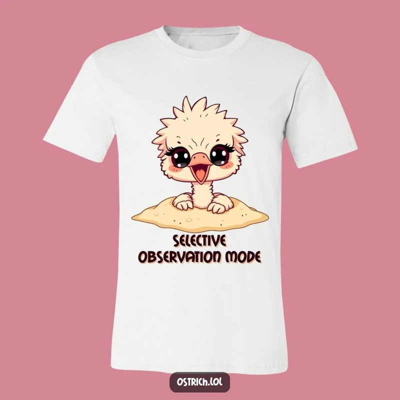 Funny Ostrich Head in Sand T-Shirt - Hilarious Surprise Bird Tee Gift